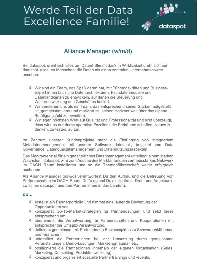 Alliance Manager (w/m/d)